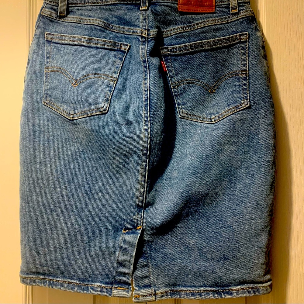 Levi's Blue Denim Pencil Skirt